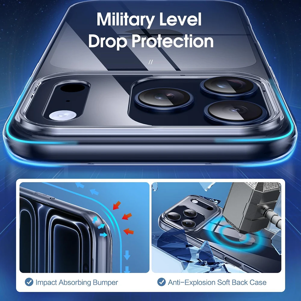 Shockproof Silicone Clear Soft Case For iPhone 17 Pro Max 17Air Ultra Thin Transparent Slim Shell For iPhone Air 17ProMax Cover view 4