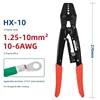 HX-10 Spine Wheel Type Labor-saving Terminal Crimping Tools for 1.25-10mm2 10-6AWG Terminal Electrician Specific Crimping Pliers 1