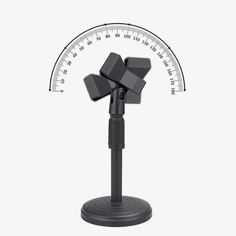 Desktop Microphone Stand Upgraded Adjustable Table Mic Stand with Base Micro Microphone Holder Mic Clip for Podcasts Singing microphone stand