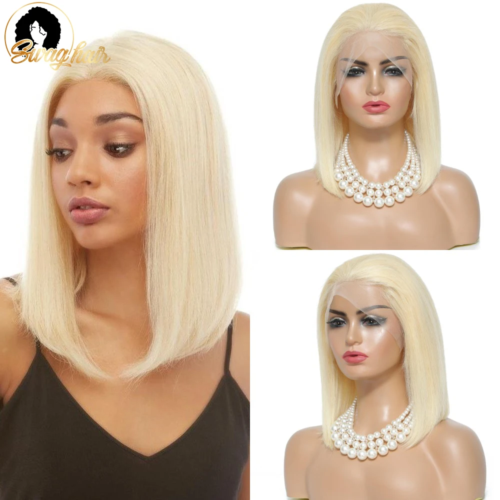 

Blonde Bob Wig Human Hair with Baby Hair Natural Hairline Blonde Bob Wig Straight Hair Brazilian Wig 613 Bob Wigs for Women