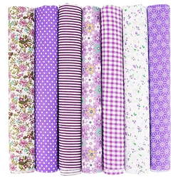 7 - Piece Set of 50x50cm Cotton Fabric Squares - 50CMX50CM (7PCS Floral Cloth)