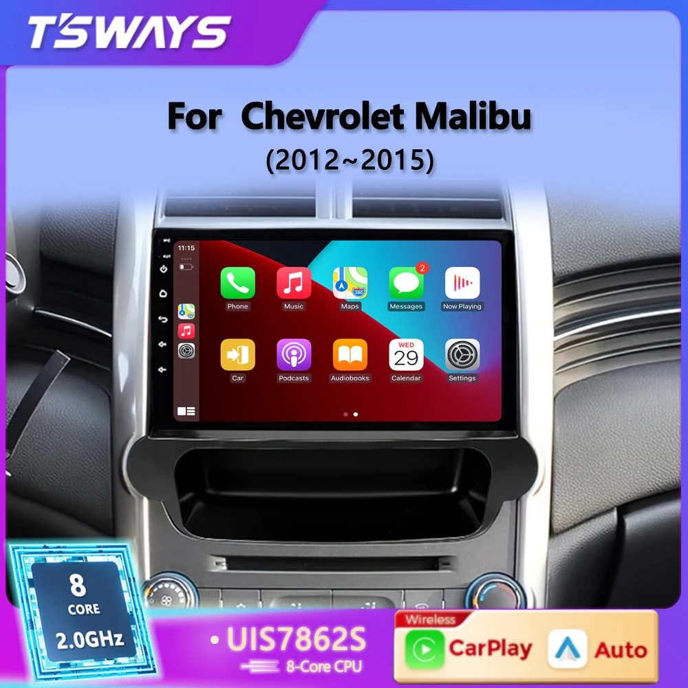 

Tsways Pro Android 12 Car Radio For Chevrolet Malibu 2012-2015 Stereo Carplay Multimedia Player gps tracker bluetooth 2din DVD