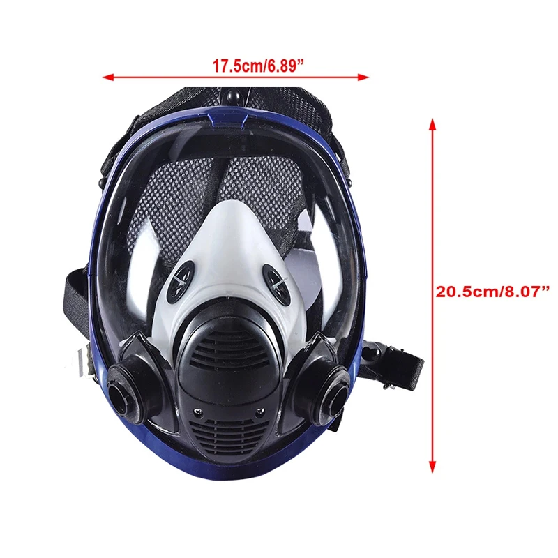 Chemical Gas Mask Dust Respirator Anti-Fog Full Face Mask Filter For Industrial Acid Gas, Laboratory Welding Spray Paint