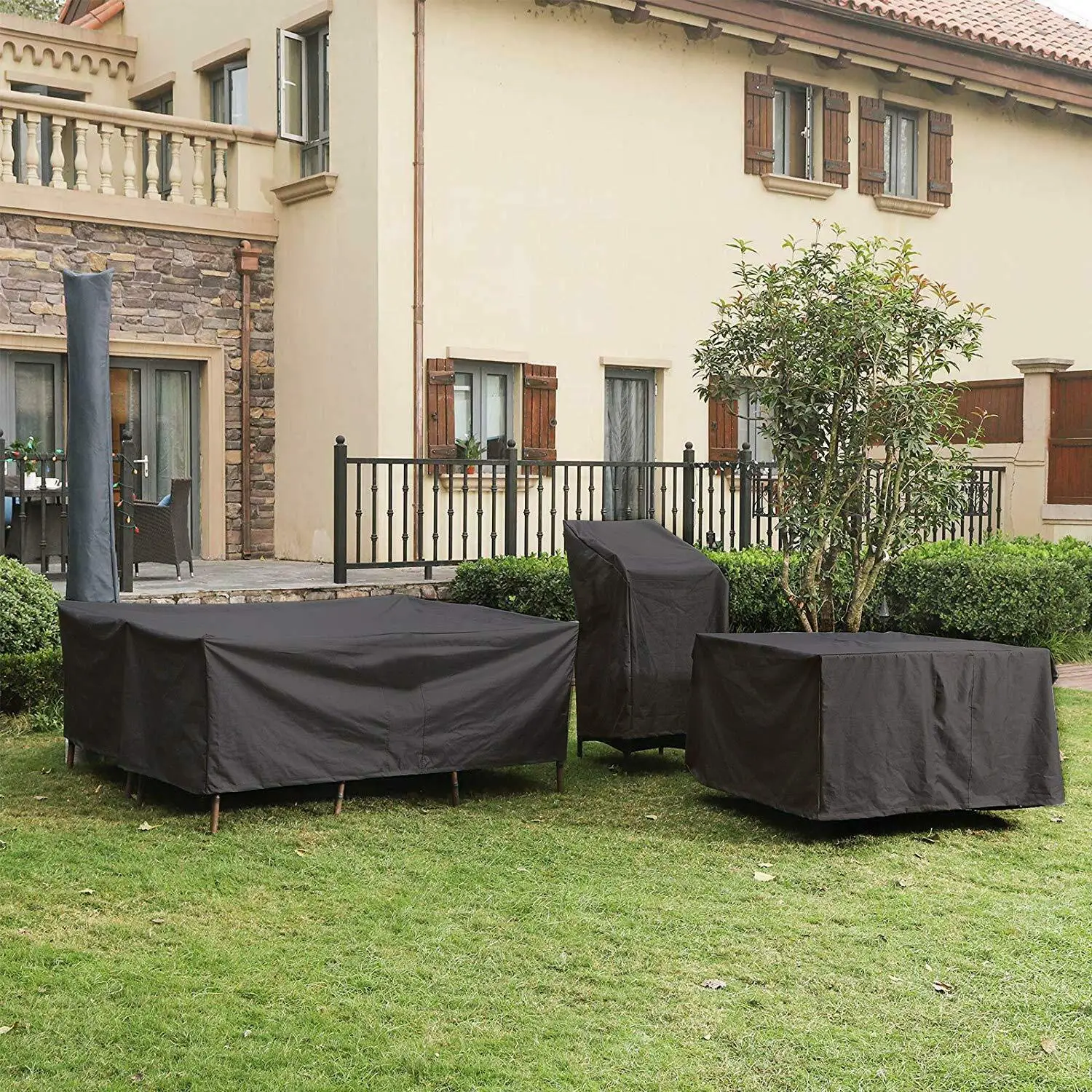 Real Outdoor Cover for Garden Furniture, Patio Garden Furniture, Rain and Snow Chair Cover, Sofa Table and Chair Dust Cover 4