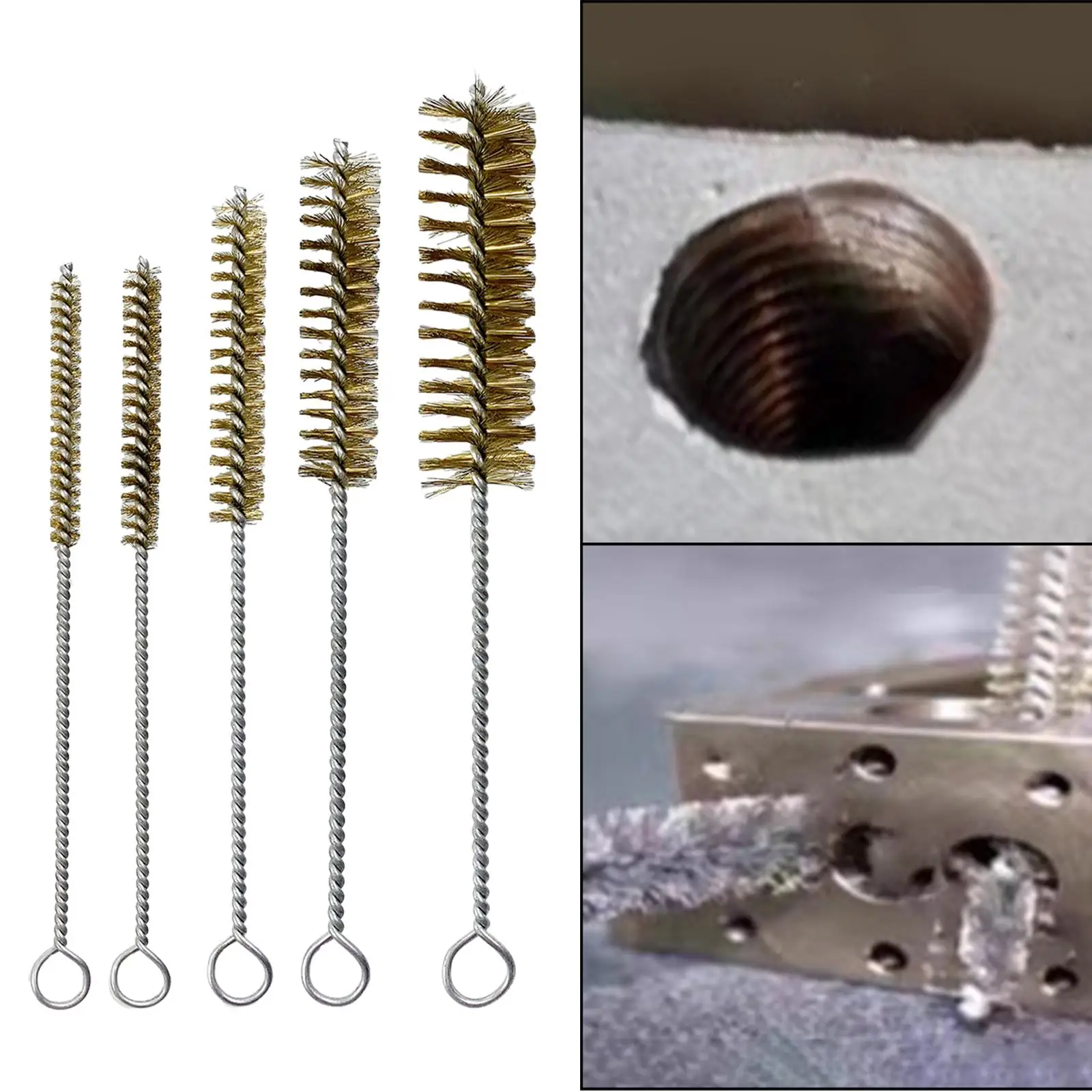 Copper Bristles Pipe Cleaner Brush Multipurpose Metal Wire Brush Flexible Drain Brush for Sink Plumbing Durable Accessory 3