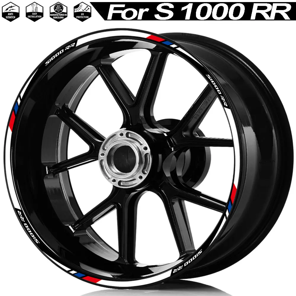 Waterproof Motorcycle Wheel Stickers & Rim Stripe Decals Tape Accessories