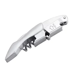 Premium Wine Opener Set - Stainless Steel Corkscrew & Vacuum Stopper with Wine Pourer (All - steel)