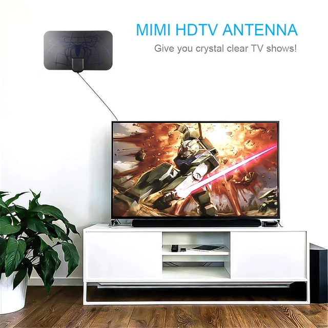 Kebidumei – Nouvelle Antenne De Télévision Numérique 8k 4k, 500 Miles  Booster Dvb-t Aérien Hd Plat Intérieur Actif 25dbi Haut Gain Vhf Uhf -  Antennes Tv - AliExpress