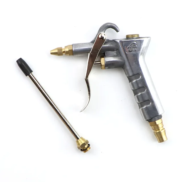 2 db Sebességű Leopárd Sárgaréz Fúvóka Állítható Szélállóság Nagynyomású Por Fújó Fegyver Fúvó Pisztoly Pneumatikus