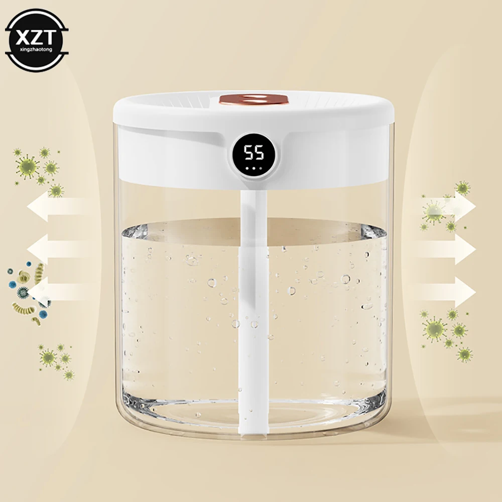Air Humidifier Aroma Essential Oil Diffuser 2L Double Nozzle LCD Humidity Display For Car Home Bedroom air humidifier air purifier
