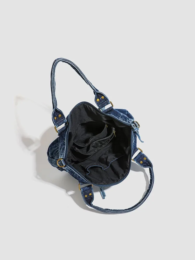 Denim Shoulder Bag Vintage Handbags Fashion Crossbody Bag for Women Work Shopping Travel Daily
