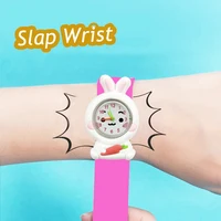 2024 New Cartoon Animals Children Watches Baby Learn Time Puzzle Toy Bracelet Girls Kids Watches Birthday Gift for Kid Aged 2-14 2