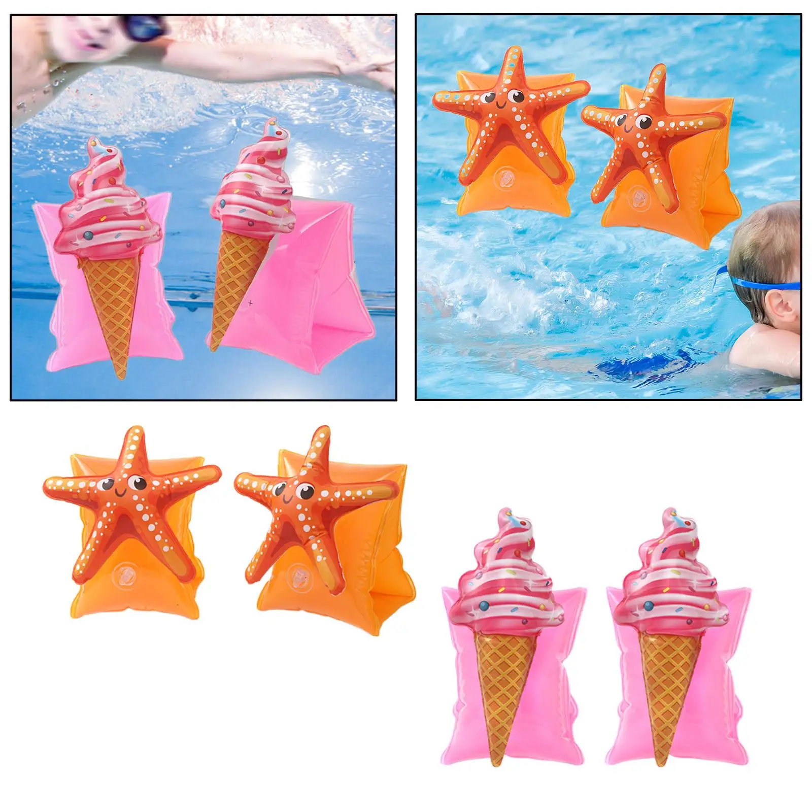 Inflatable Arm Bands Swimming Armbands for Learning Swim Girls Boys Beginner