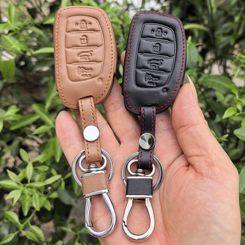 Premium Leather Car Remote Smart Key Case Cover