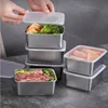 Stainless Steel Fresh-Keeping Box Vegetables Fresh Refrigerator Food Storage Box Kitchen Organizer And Storage Container Crisper 2
