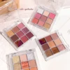 Summer 9 color eyeshadow palette: Orange brown, pink and gold, matte shimmer effect, lasting makeup, keep glitter rose Eyeshadow 6