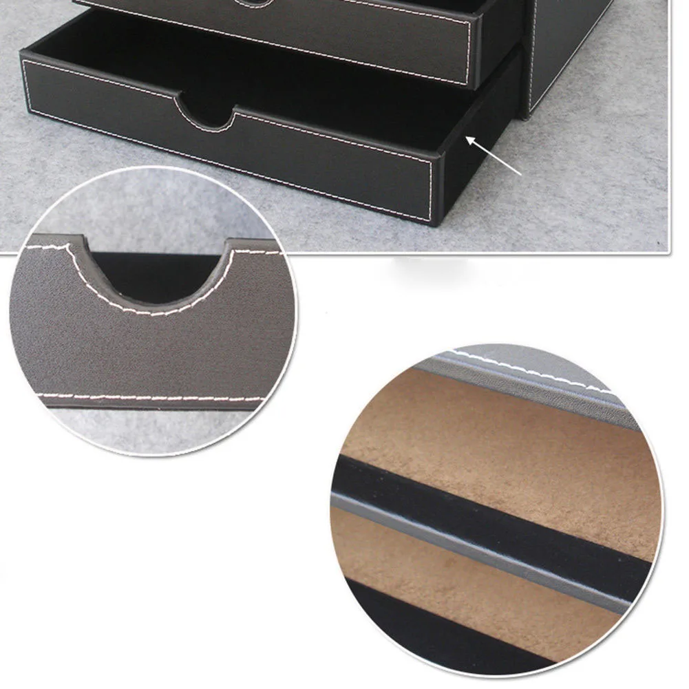 New File Shelf Magazine Display Rack Small PU Leather Desk Organizer Brochure Newspaper Racks Home Interior Decorations Holder