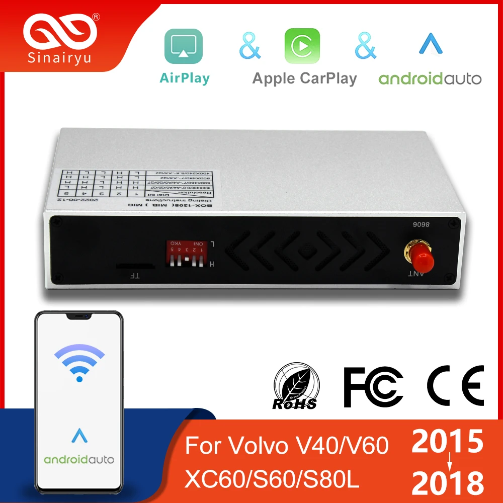 Wireless Carplay For Volvo V40/V60/XC60/S60/S80L 2015 2019Full Screen