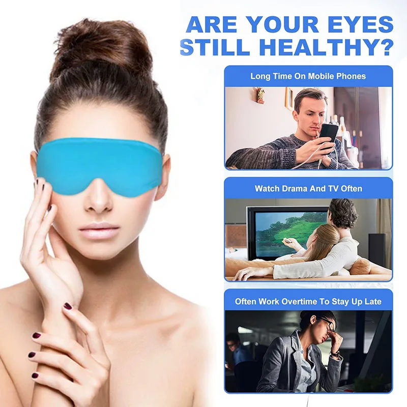 Reusable Cold Hot Eye Mask Ice Gel Pack Compress For After Eyes Surgery Tension Stress Relief Itchy Eyes Dark Circles Adjustable