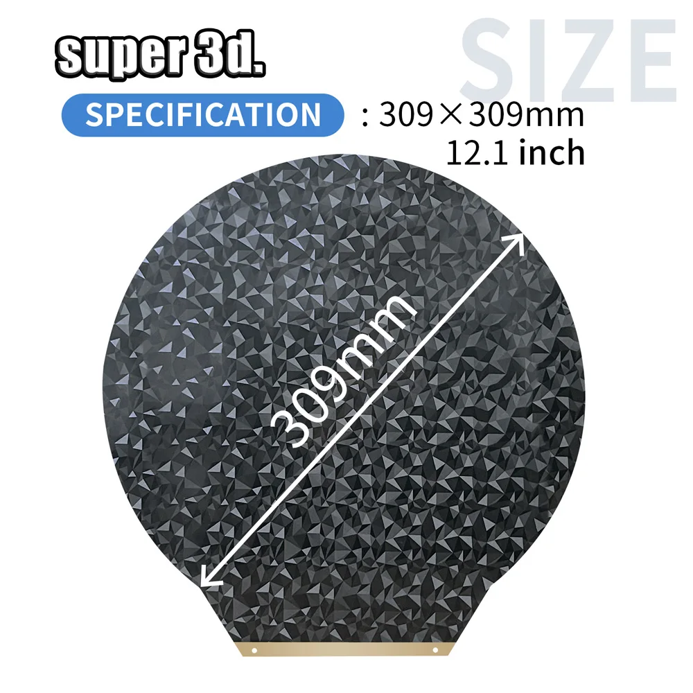 Folha de Aço Magnética para Impressora 3d Placa Peo Redonda Dupla Face Placa de Construção Fsun V400 sr Pei V400 Super Racer - Imagem 3