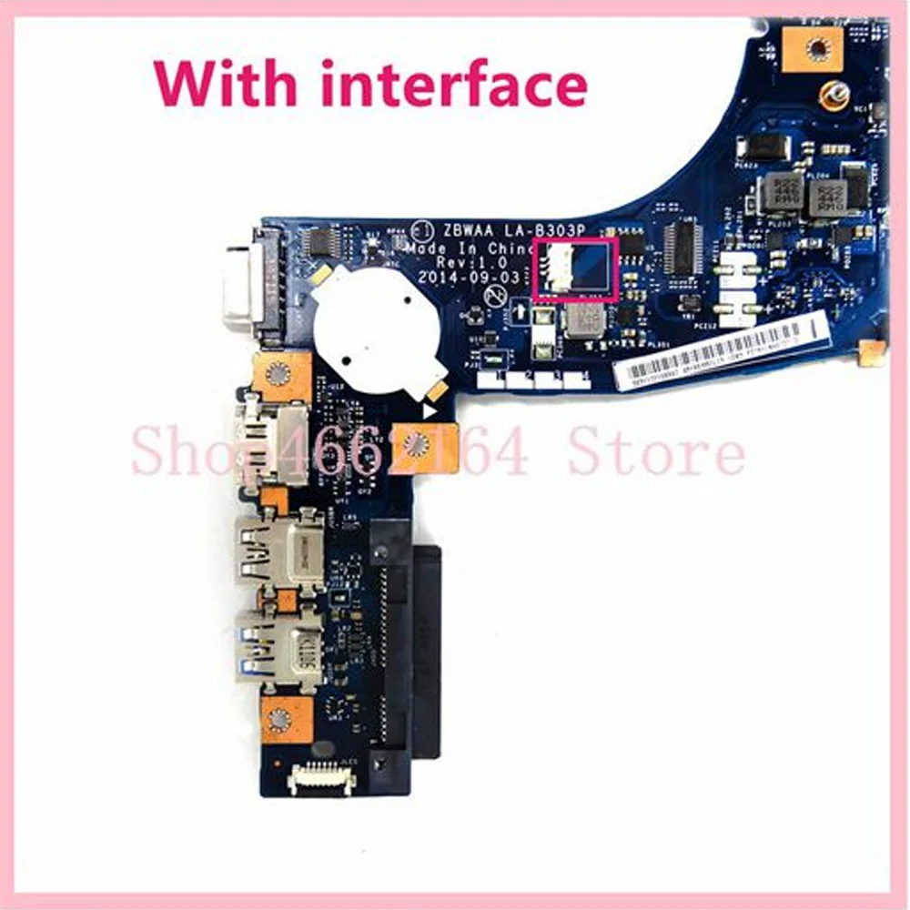 Placa-mãe Portátil para Toshiba Satellite Mainboard Série C50 C55 C55-b5202 La-b303p N2840 Cpu K000891580 100 Testado ok - Imagem 4