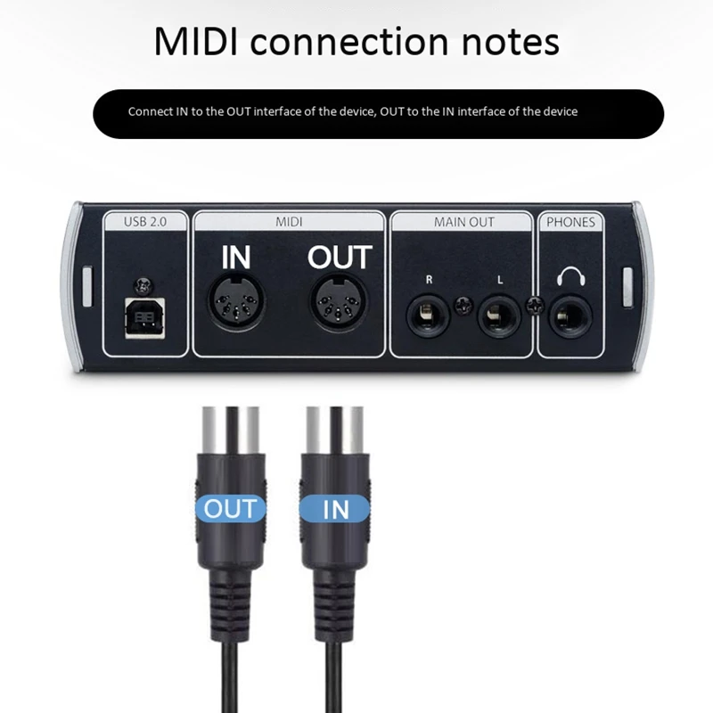 MIDI USB Cable DOREMiDi MTU-11 MIDI to USB C Type C Converter with Indicator Light For MacBook Android