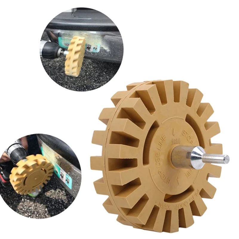 Car Sticker Remover Car Pneumatic Rubber Eraser Wheel Pad Rubber Disk Decal Eraser Wheel Car Sticker Remover Paint Cleaner Polish