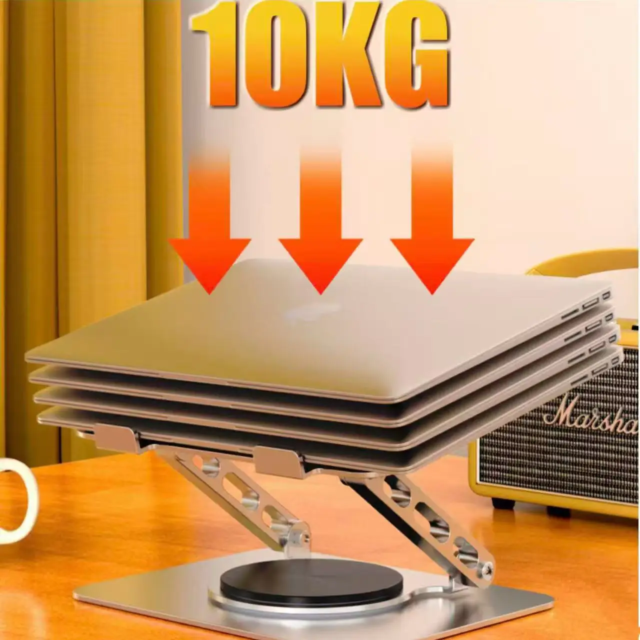 360도 회전 알루미늄 합금 조절식 데스크 노트북 스탠드 (맥북 에어 프로용) 접이식 노트북 거치대 데스크탑 홀더 액세서리