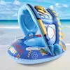 Baby Floating Water Toys Inflatable Swimming Seat Circle Swimming Pool Beach Swim Ring Water Seat with Sunshade Summer Party Toy 1