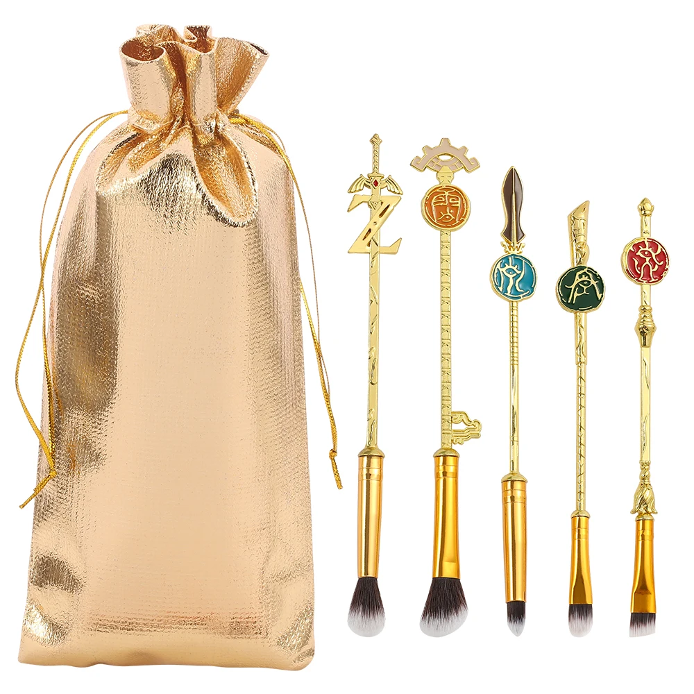 5 Pz/Set The Legend Of Makeup Brushes Logo Letters Z Pennelli Cosmetici Donna Face Powder Blending Eye Shadow Blushs