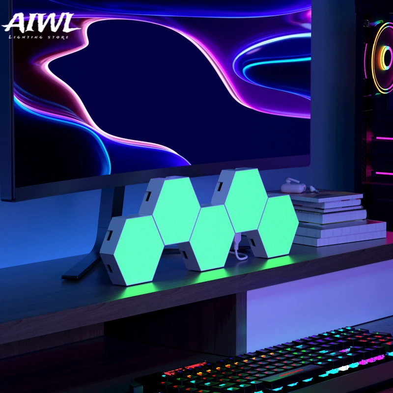 Creative Rgb Led Night Light For Home Decoration Quantum Modular Lamp