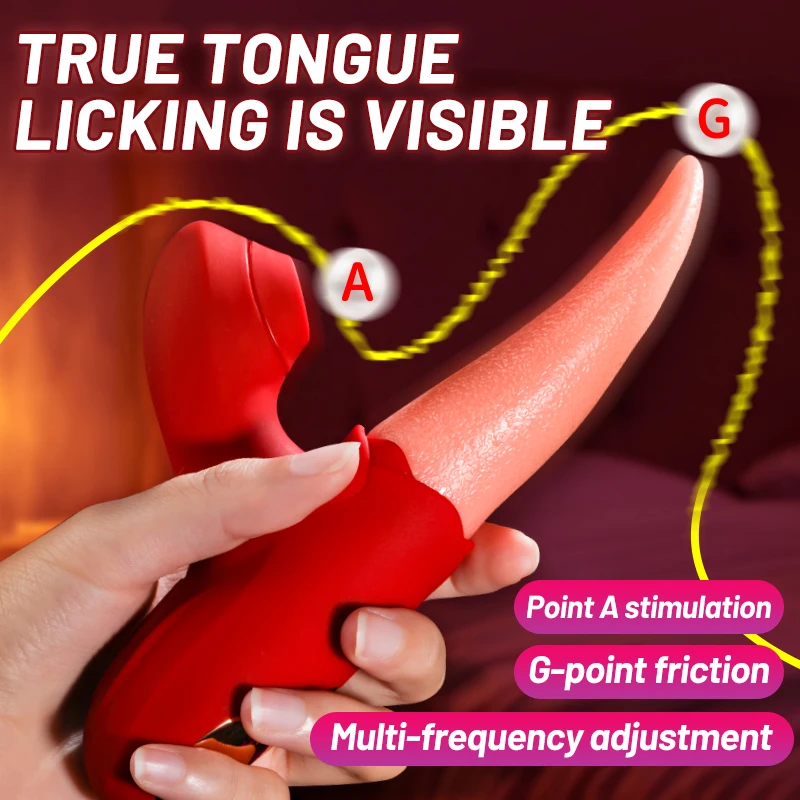 Tongue Vibrator Licking Clitoris Stimulator Licking Sucking Masturbator G Spot Massager For Women S_voghion.com