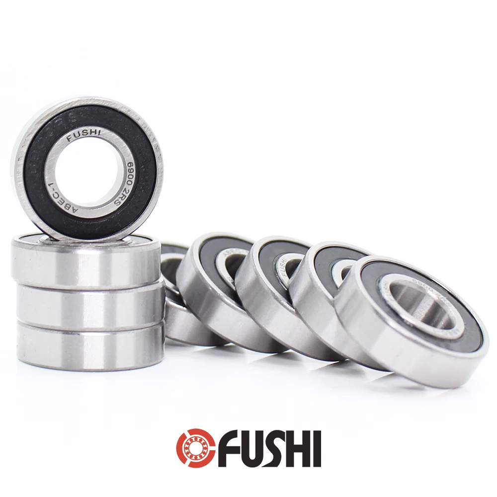 6900 2RS Bearing ABEC 1 (10PCS) 10x22x6 mm Metric Thin Section 6900 2RS ...