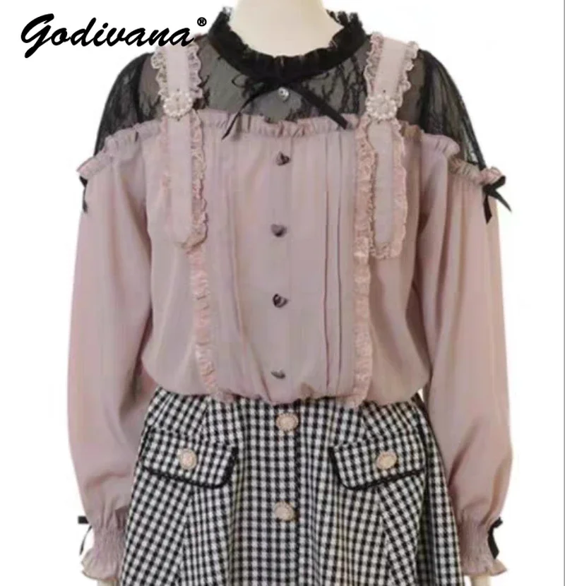 

Блузка с длинным рукавом и открытыми плечами, на весну и осень