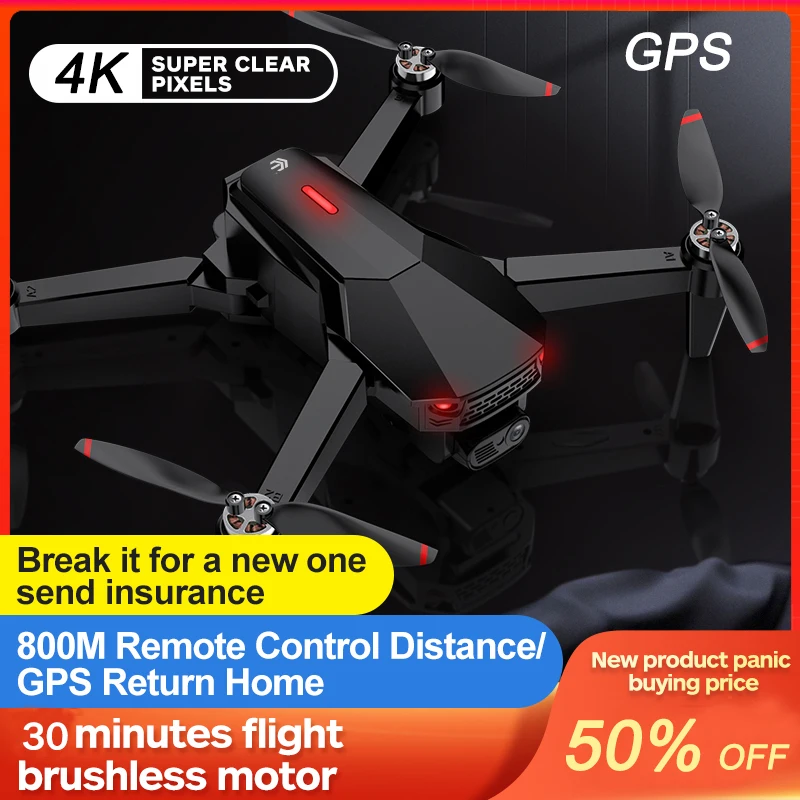 Drone S9 4K GPS 5KM Professional EIS Camera with Laser Obstacle