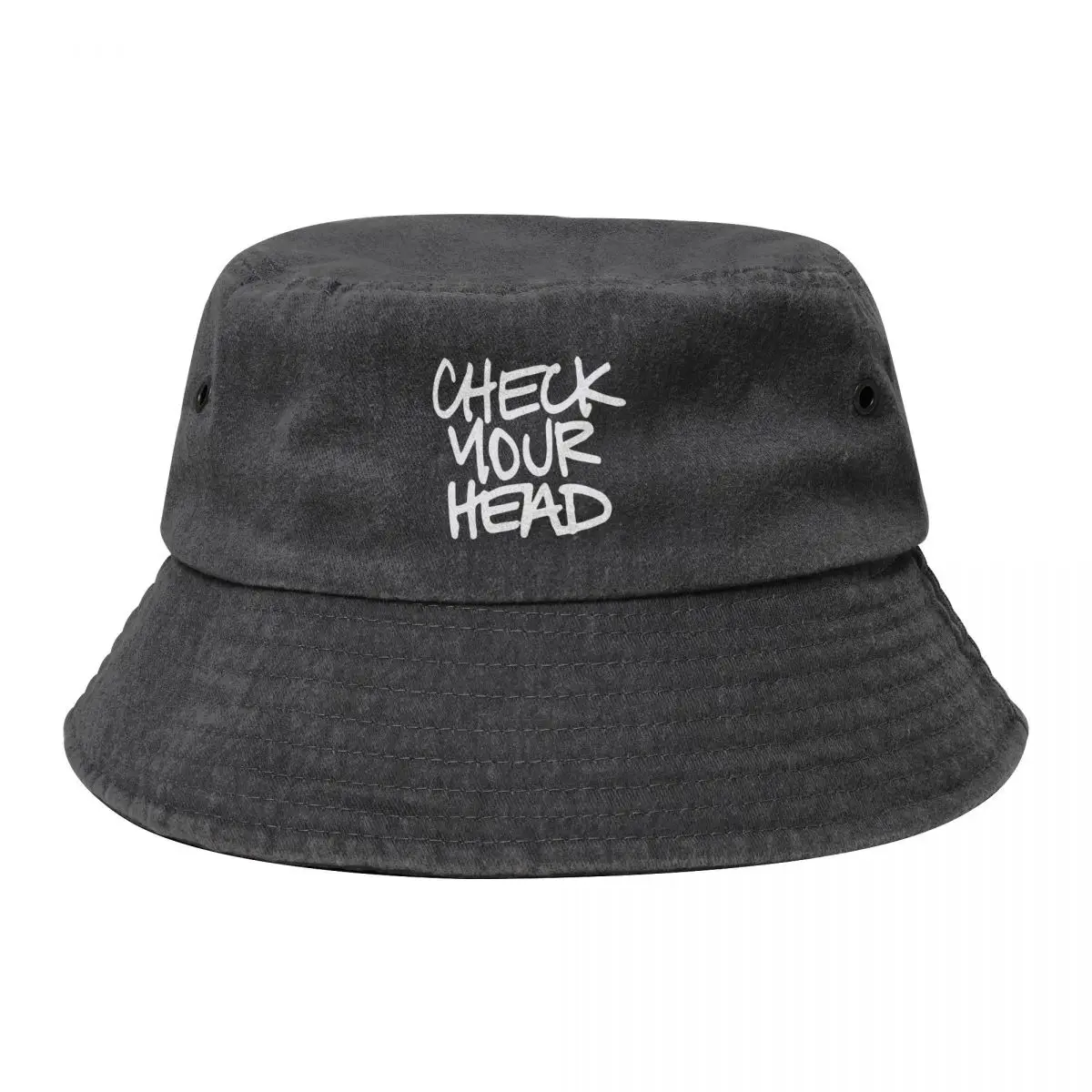 

Check Your Head Bucket Hat sun hat Snap Back Hat Men's Baseball Women's