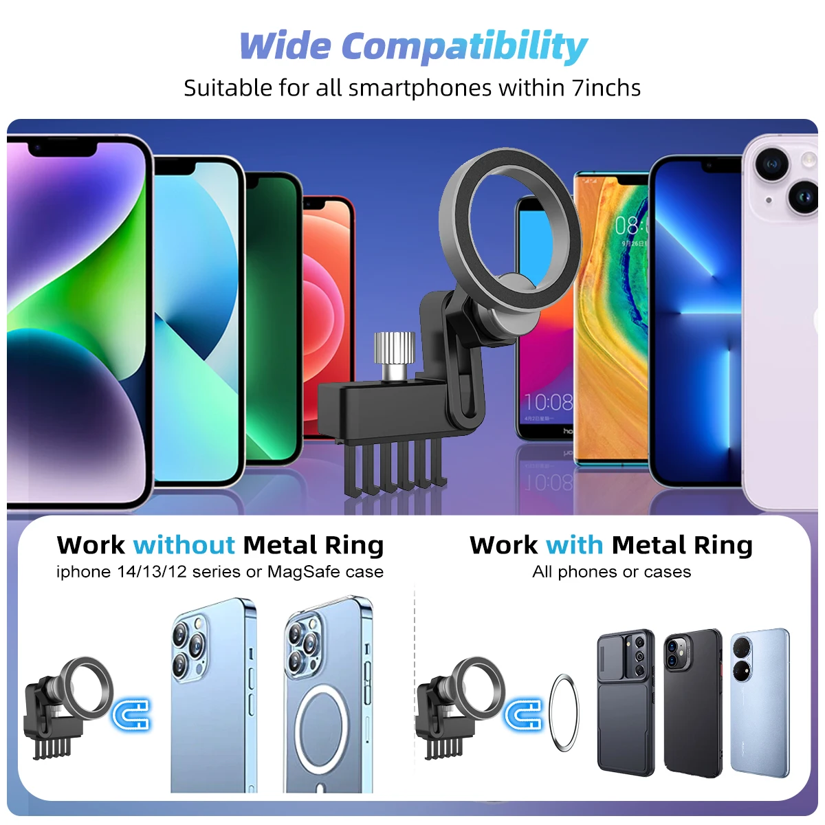 Magnetic car Phone Holder for Tesla Model 3 Model Y Universal Car Air Vent Magnet Mount Phone Stand for iPhone Samsung Xiaomi