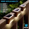 Solar Deck Lights Fence Post Solar Lights for Patio Pool Stairs Step and Pathway LED Deck Lights Solar Powered Outdoor Lights 2