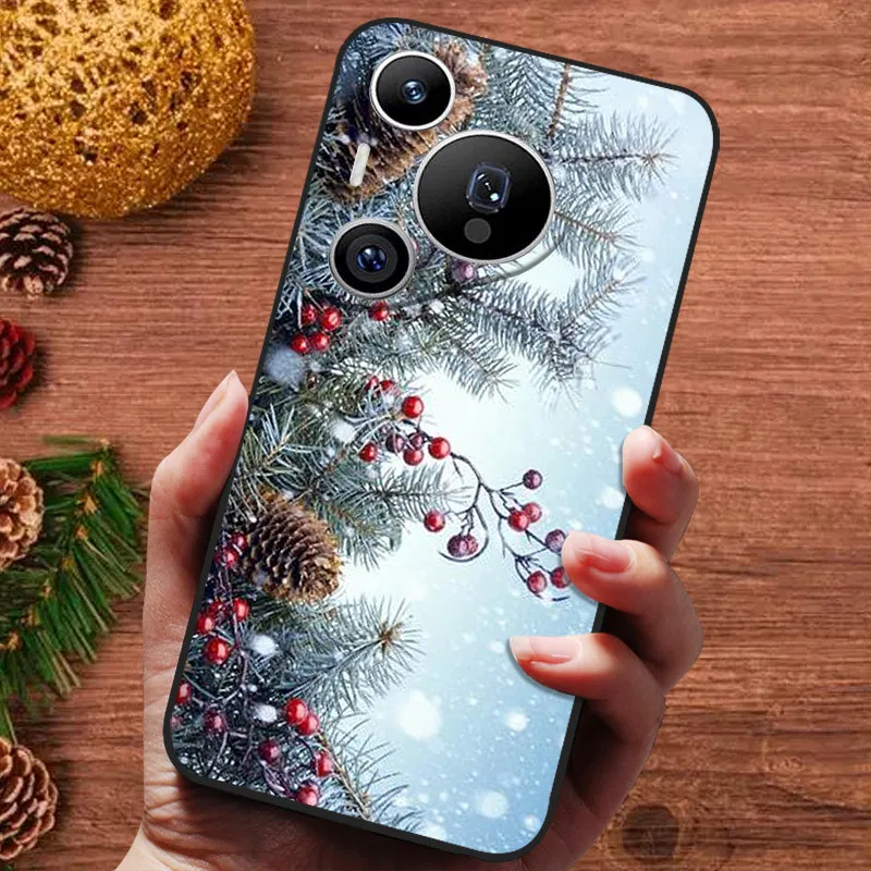 Festive Holiday Painted Silicone Phone Case - Soft and Stylish Cover