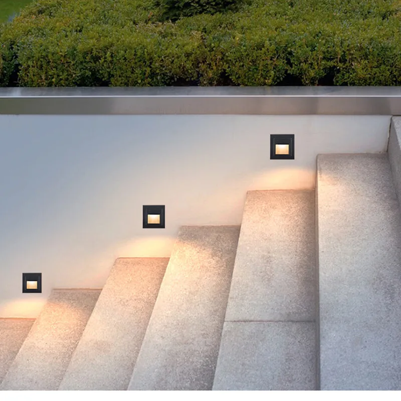 Description Picture 6 of itemWaterproof Outdoor Led Stair Step Lamp 5W Recessed Wall Corner Footlight Night Light For Landscape Pathway Corridor AC85-265V