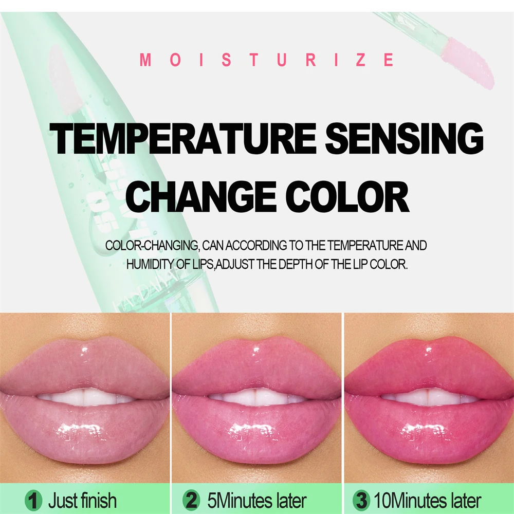 Aloe Vera Lip Oil Temperature Sensitive Color Changing Lip Glaze Moisturizing And Long Lasting Color Cosmetics