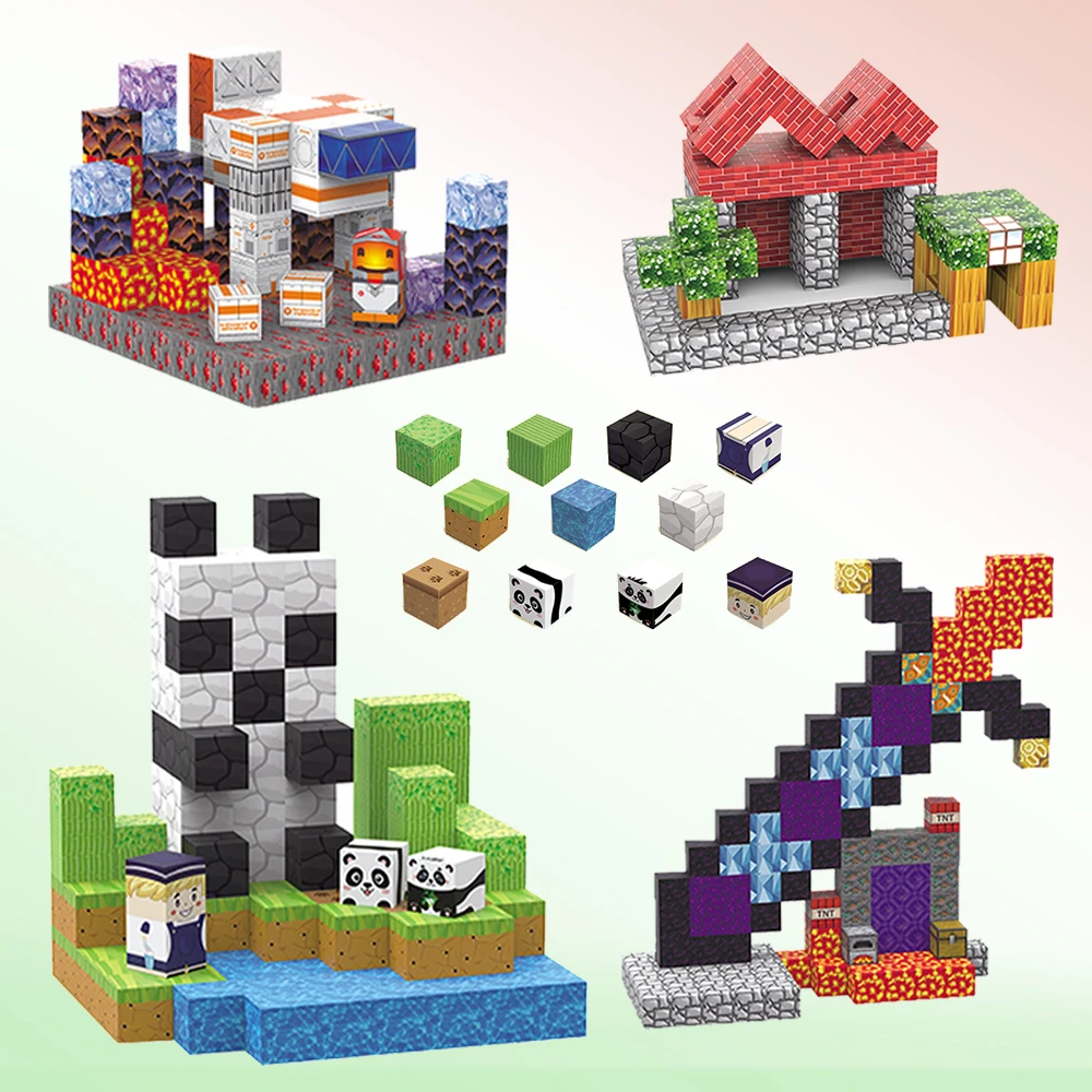 Creative Magnetic Tiles Building Set Educational STEM Toys DIY Assembly Bricks Kit Learning Games Gift for Children Ages 3-12