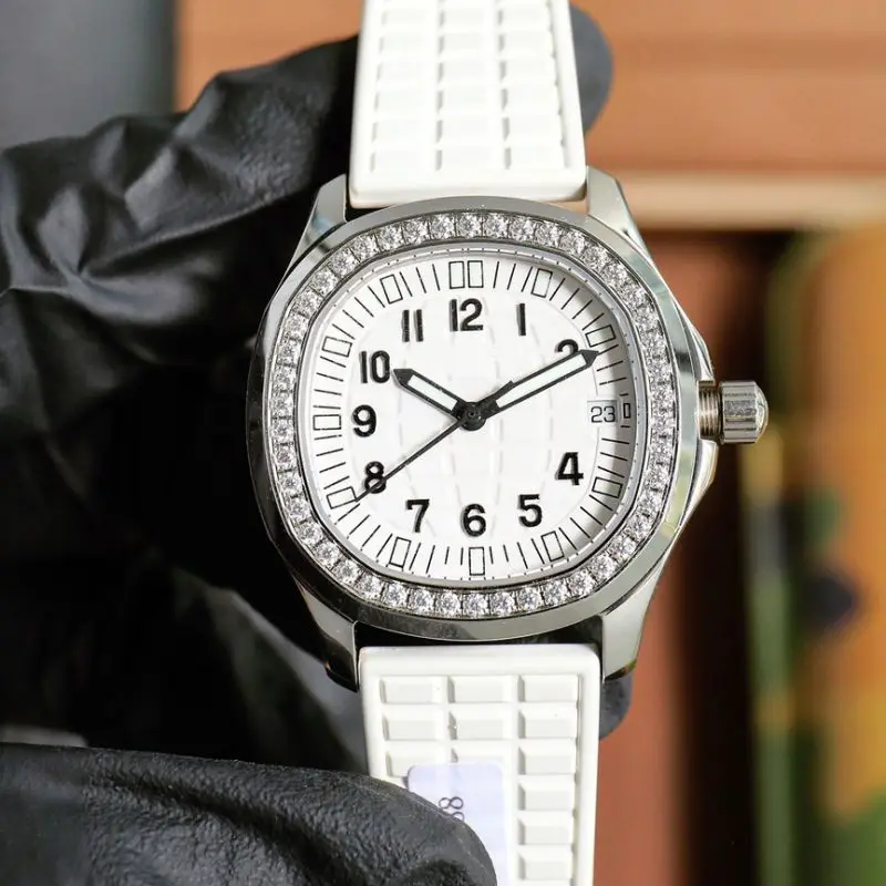 

French Luxury Brand High Quality Women's Mechanical Watch With Size 35.6 * 9.5mm Plastic Belt Lovely Lady Gift