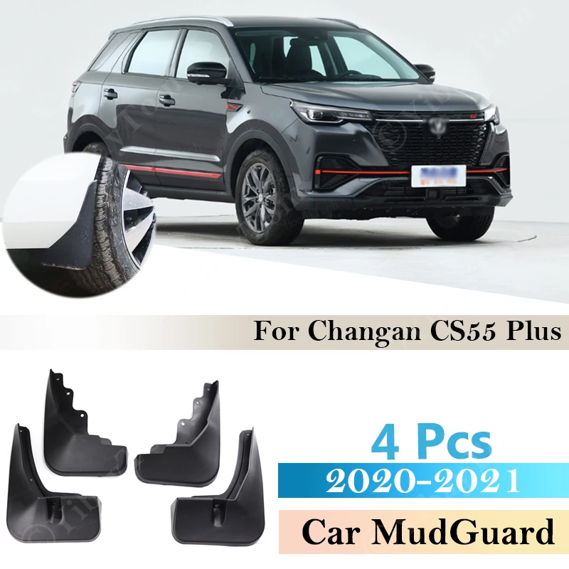 

4pcs Mudflaps for Changan CS55 Plus 2020 2021 Mudguards Fender Mud Flap Guard Splash Mudguard Auto Styline Front Rear Accessorie