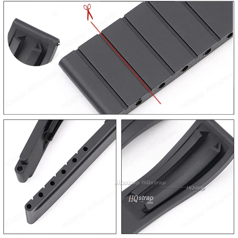 Premium 20mm Rubber Watch Strap with Stainless Steel Buckle