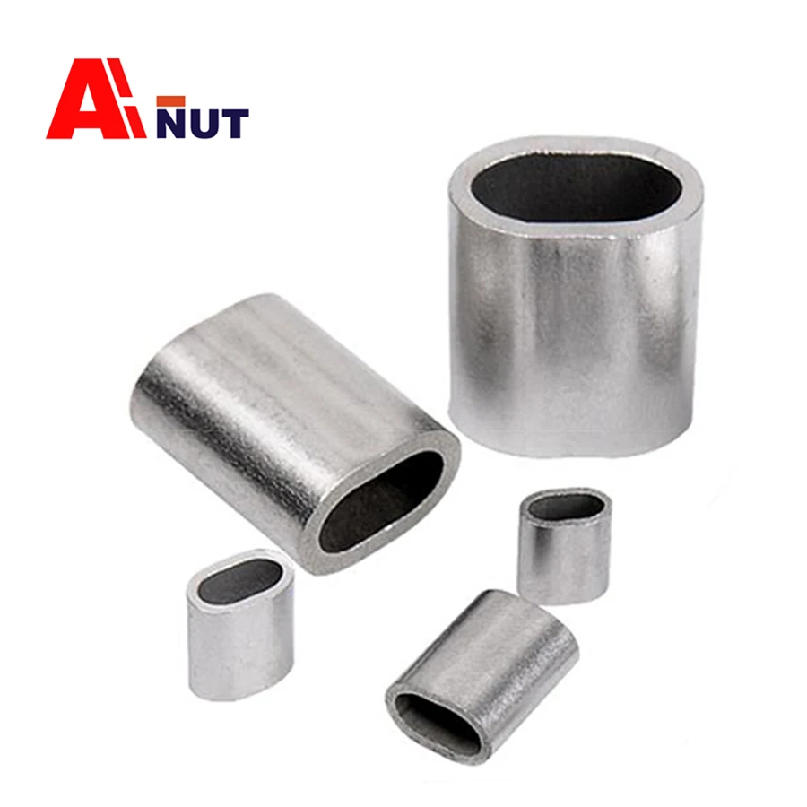 

0.8mm-6mm 316 Stainless Steel Sleeve Clip Fittings Cable Wire Rope Crimps Sleeve,J007