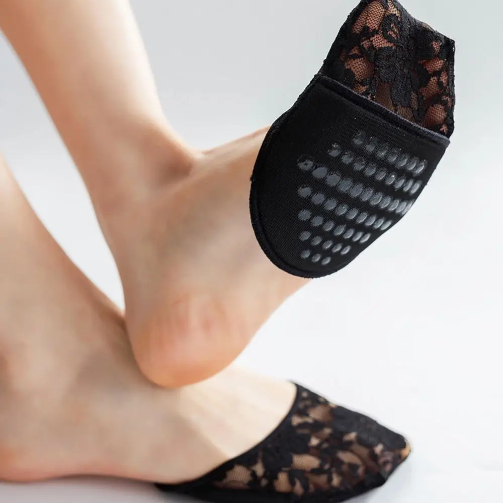 

Summer Comfortable Short Invisible Mesh Cotton Lace Women Sock Slippers Forefoot Socks Half Palm Socks