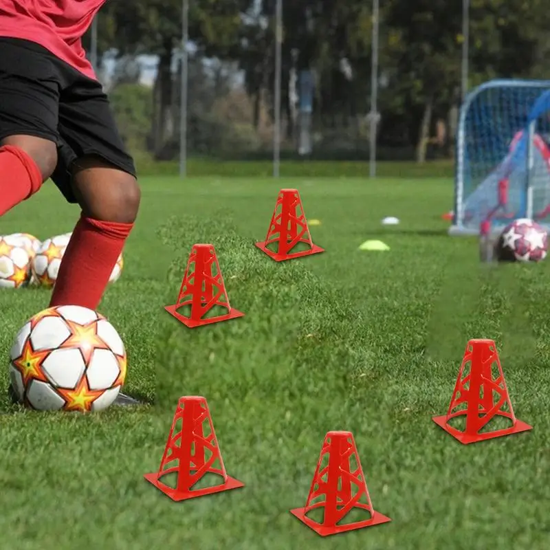 Cones Sports For Kids Football Agility Training Hollow Cones Kit PE Material Training Set For Outdoor Activity Football