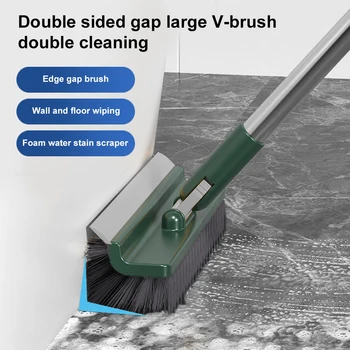 Spazzola per pavimenti 3 in 1 Manico lungo Rimovibile Regolabile Tergicristallo Scopa Strumenti Piastrelle Magic Squeegee Pulizia Spazzola da cucina per bagno 1