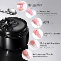 BORN PRETTY 15ml Clear Non Stick Hand Extension Gel Nail Polish 3D Multigel Carved Solid Gel For Nail Painting Carving Tools 2